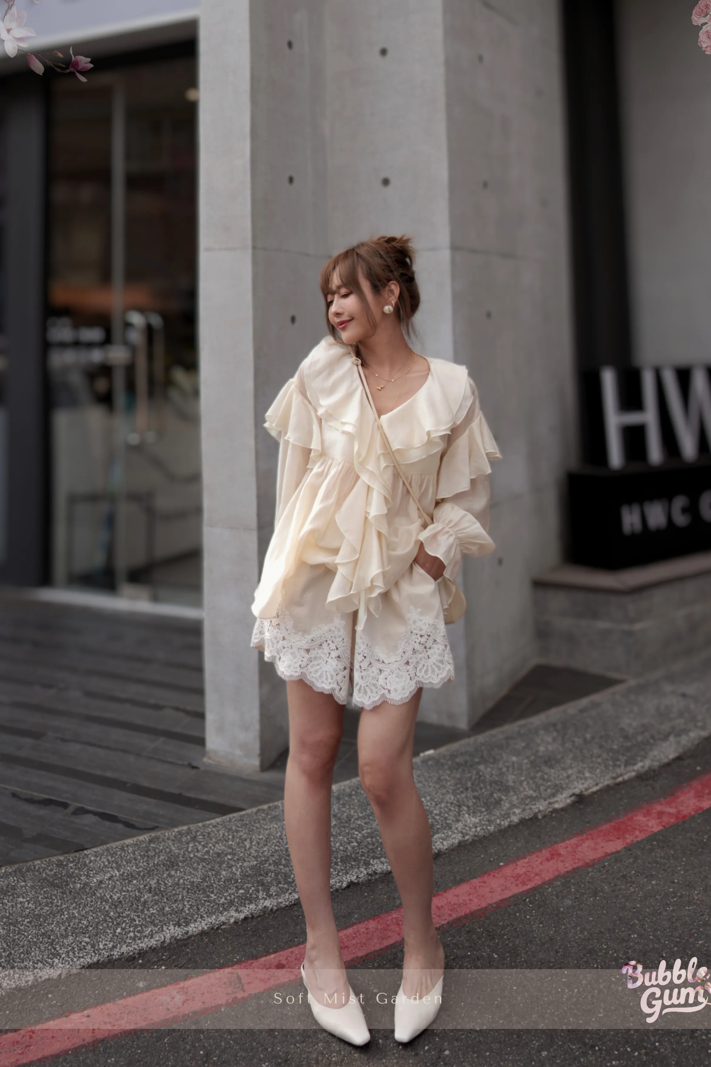 ga26/古典睫毛蕾絲短褲