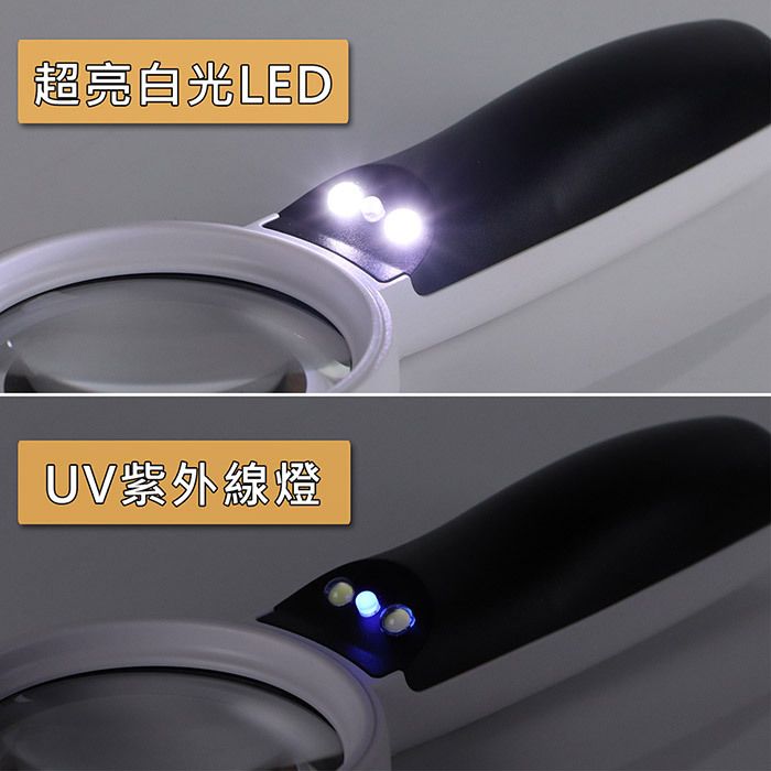 樂鑑系列放大鏡 超亮白光LED UV紫外線燈