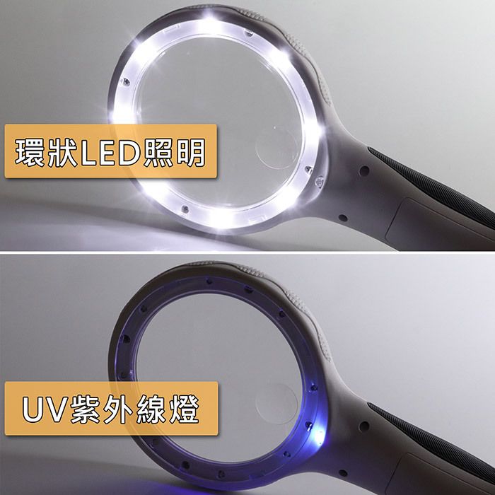 樂鑑系列 N429 放大鏡 環狀LED照明 UV紫外線燈