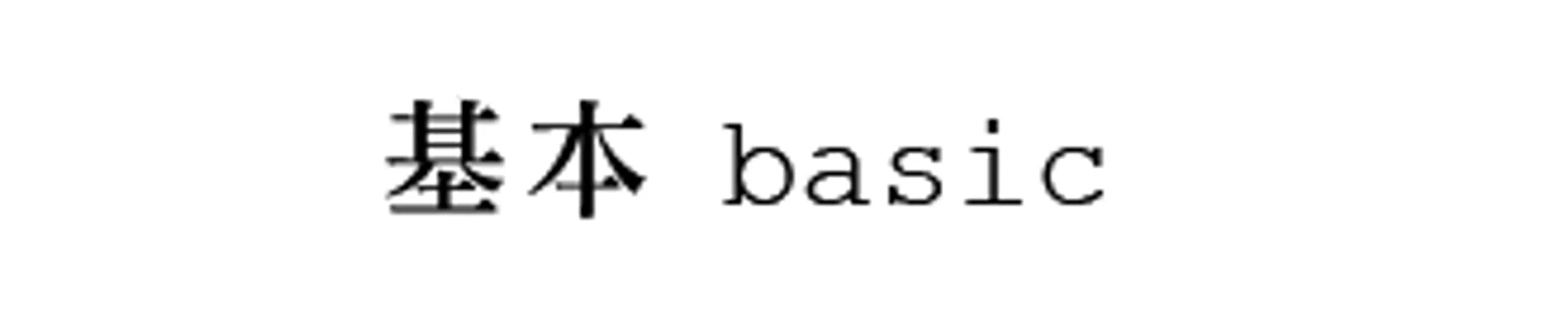 基本 / BASIC