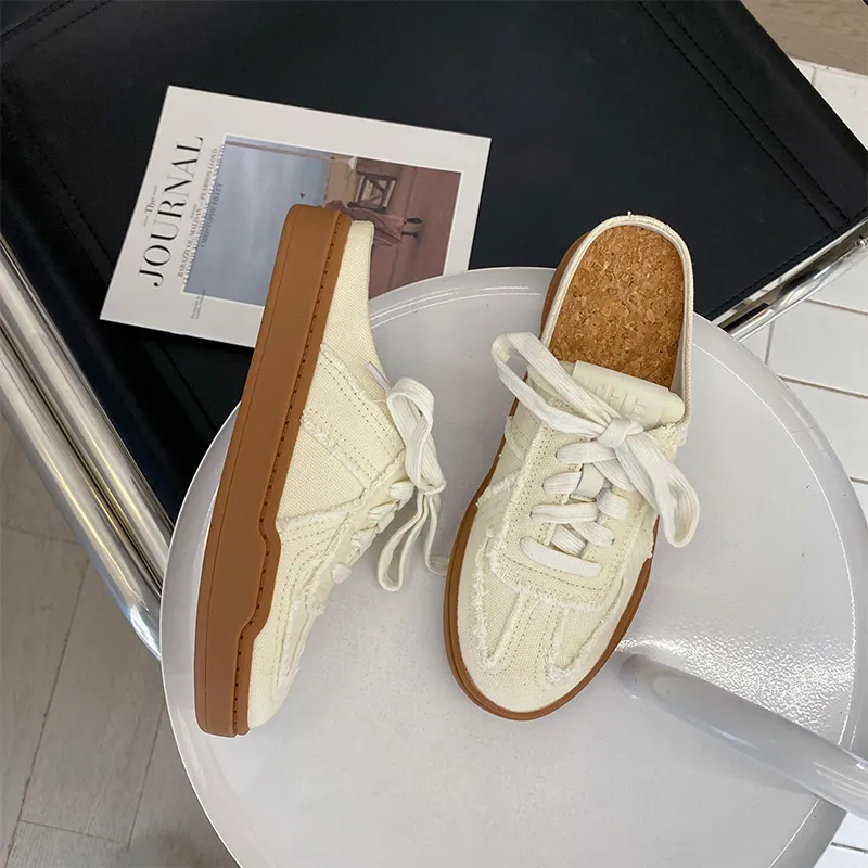 時髦波希流蘇休閒拖鞋 平拍